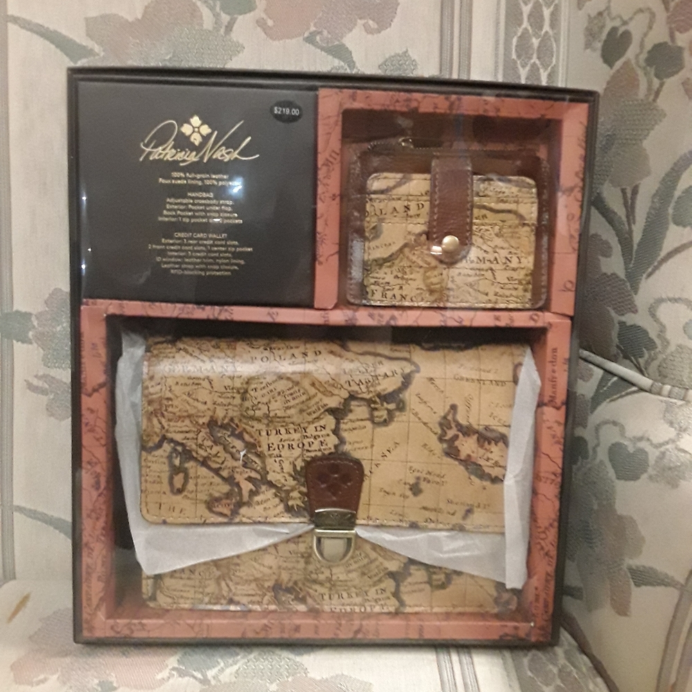 Patricia Nash map cross body and wallet